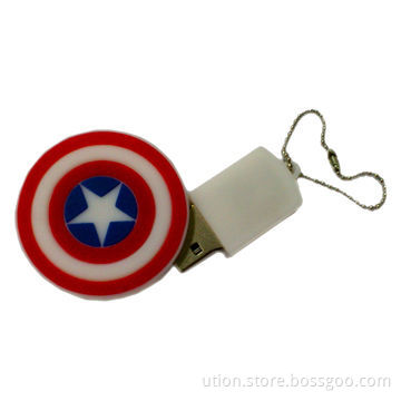 Cartoon-shaped PVC USB Flash Drive with 1 to 64GB Memory Capacity and USB2.0 Interface